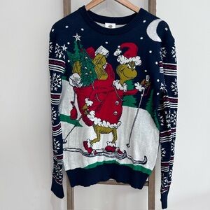 Grinch Christmas Holiday Sweater Navy Blue Soft Cozy Women’s Size Small NWOT